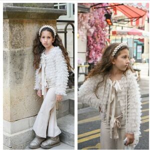 MARAIS SKY mademoiselle tulle jacket in almond and Jumpsuit Size 7/8